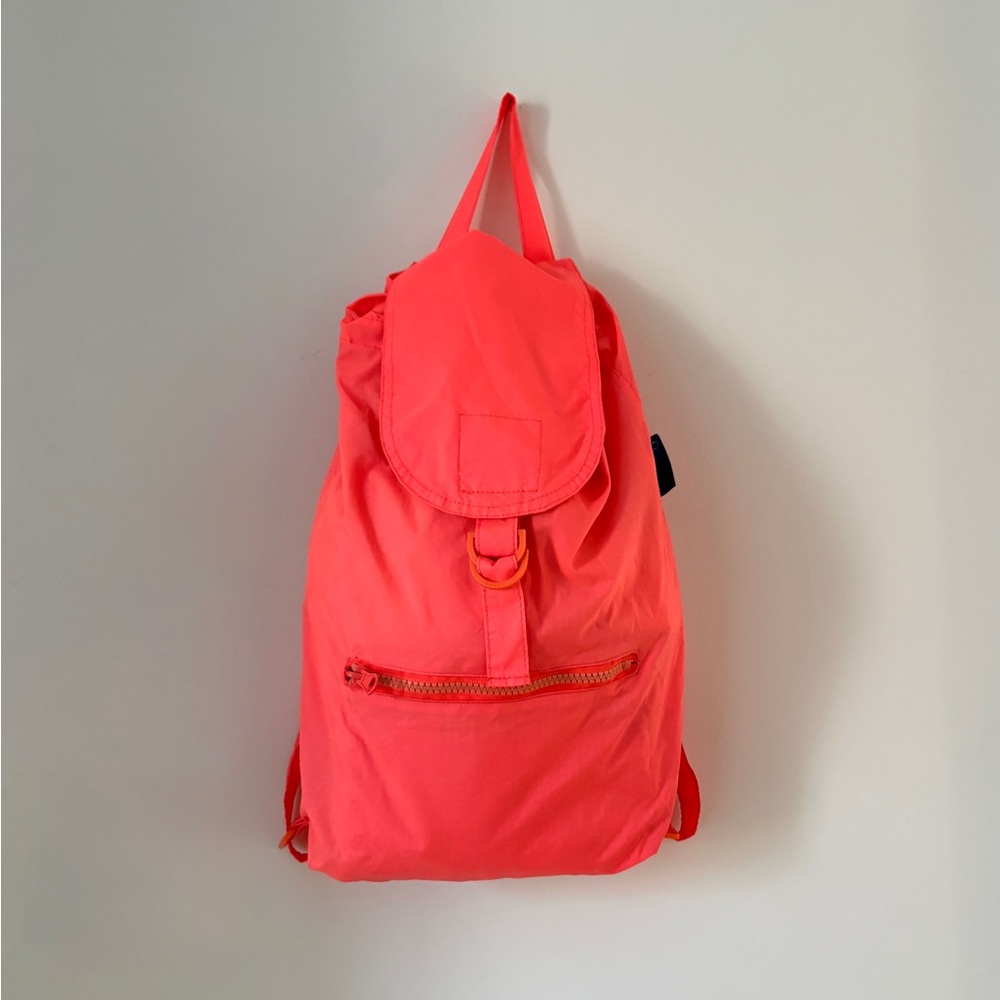 BAGGU ripstop nylon Daypack in Neon orange OG BAGGU